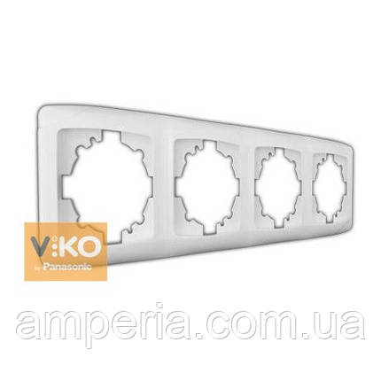 Рамка 4-тя вертикальна біла ViKO Carmen 90571004, фото 1