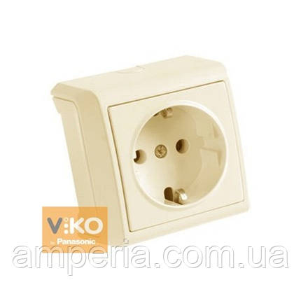 Розетка із заземленням крем ViKO Vera 90681008, фото 1