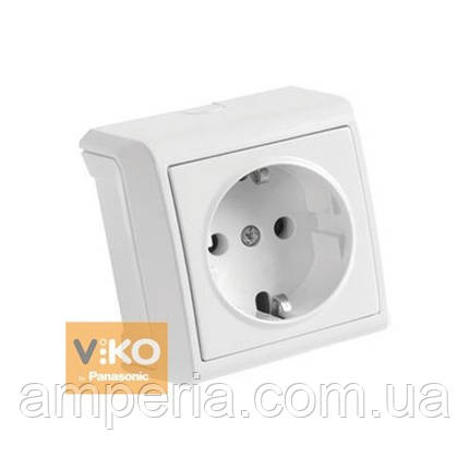 Розетка із заземленням біла ViKO Vera 90681008, фото 1
