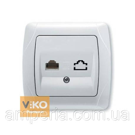 Розетка комп'ютерна 1-а RJ-45 біла ViKO Carmen 90561032