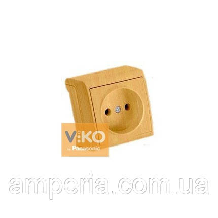 Розетка без заземлення дуб ViKO Vera 90682007, фото 1