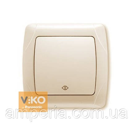 Вимикач 1-кл. реверсивний крем ViKO Carmen 90562031, фото 1