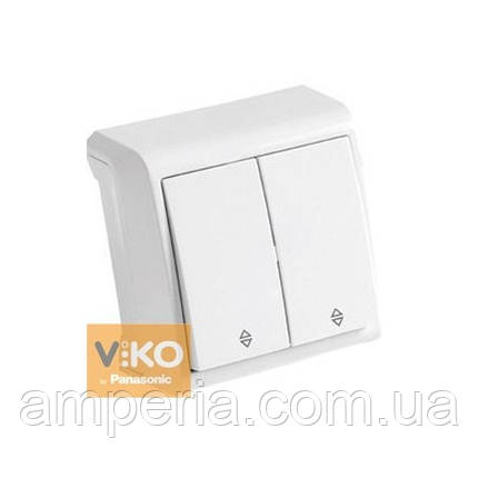 Вимикач 2-кл. білий прохідний ViKO Vera 90681017, фото 1