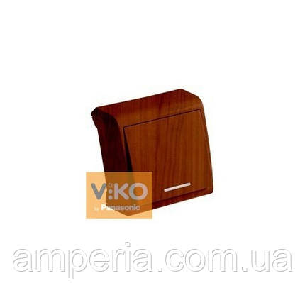 Вимикач 1-кл. махагон із підсвіткою ViKO Vera 90682219, фото 1