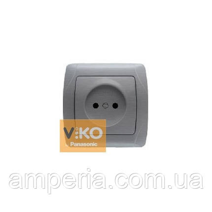Розетка без заземлення срібло ViKO Carmen Decora 93010007, фото 1