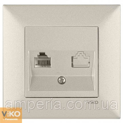 Розетка TF телефонна бронза Meridian 93002213, фото 1