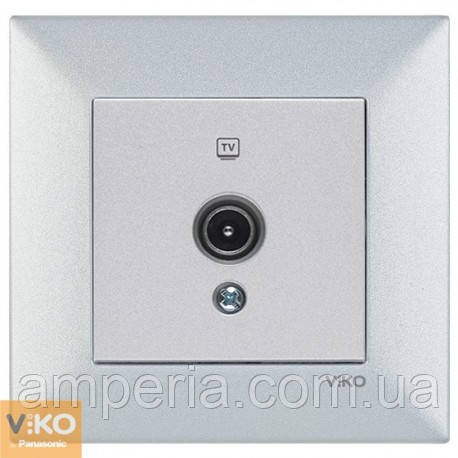 Розетка TV телевізійна кінцева срібло Meridian 93002010