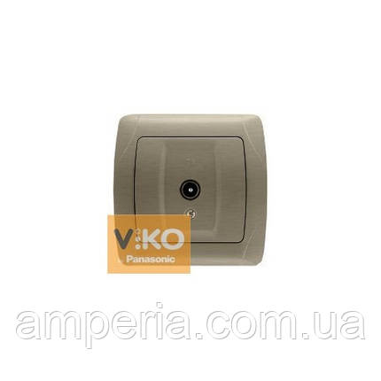 Розетка TV кінцева бронза ViKO Carmen Decora 93010210, фото 1
