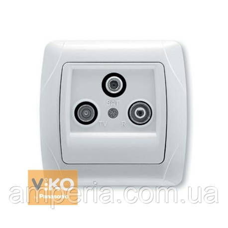 Розетка TV+sat+radio кінцева біла ViKO Carmen 90561041