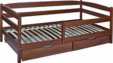 Ліжко дерев'яна Маріо з перегородкою і ящиками Олімп, фото 3