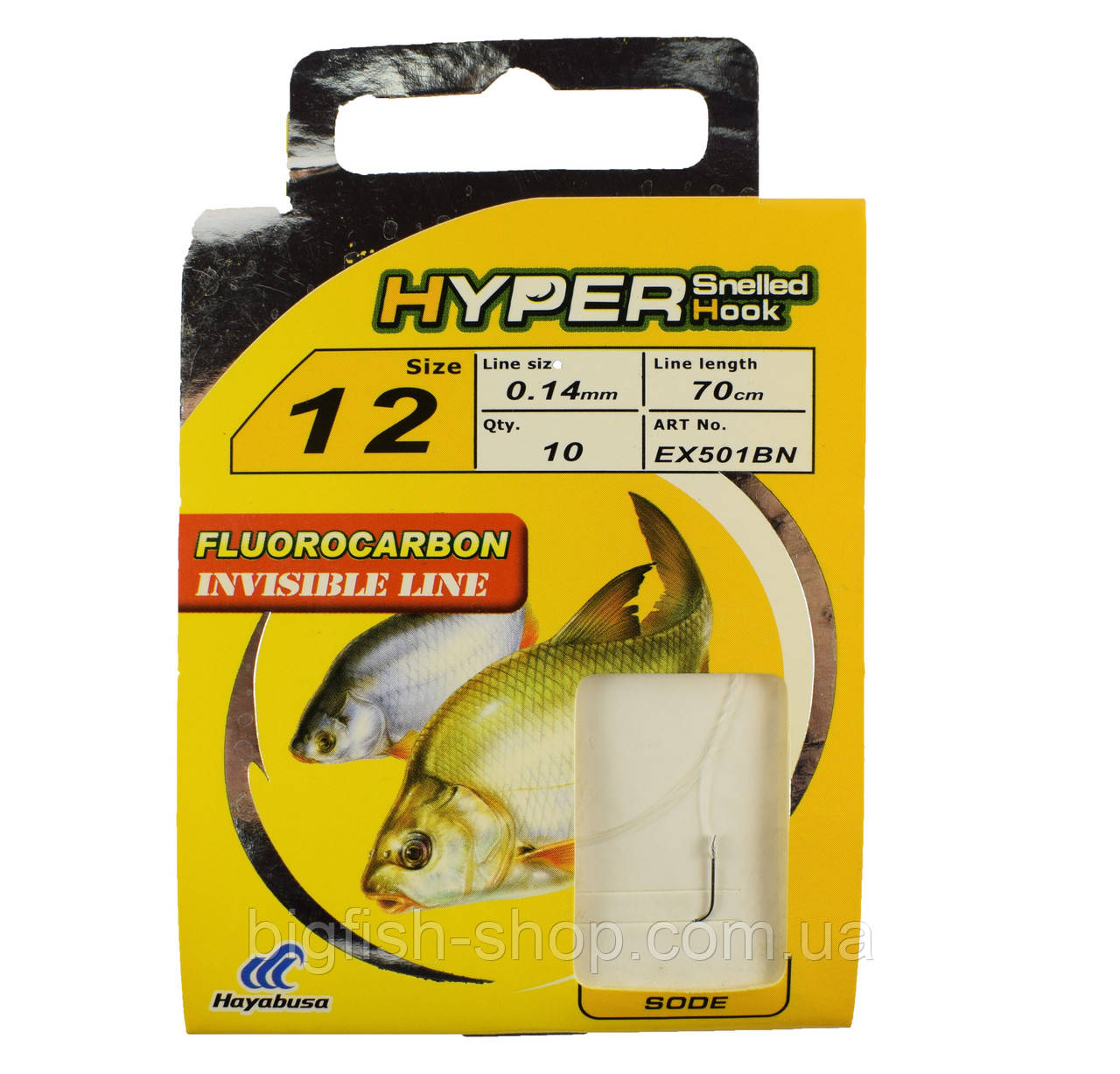 Повідці готові Hayabusa Fluorocarbon No12 (0.14 мм.)