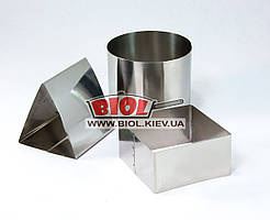 Набір форм для викладання гарніру з неіржавкої сталі (3 шт. - круг, квадрат, трикутник) Empire EM-9681