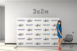 Фотозона brandwall 3000х2000 мм (продаж, (продаж, конструкція + корнер + доставка та монтаж)
