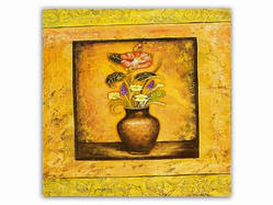 Картина Квіти Вазон Жовта 15.0 x 15.2 см