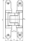 Прихована дверна петля Tectus TE 541 3D FVZ F1 (сатин хром), фото 2