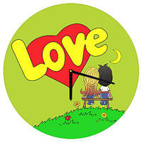 Годинник настінний круглий Love салатові 36 см (CHR_O_17LV003)