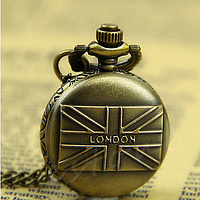 Маленькие часы на цепочке карманные London кварцевые