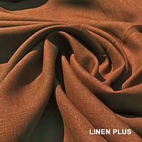 Коричневая костюмная льняная ткань, 100% лен, цвет 1216