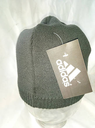Чоловіча трикотажна Шапочка логотип ADIDAS, фото 2