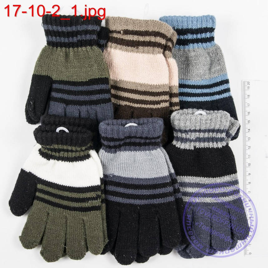 Оптом рукавиці трикотажні для хлопчиків 5, 6, 7, 8 років - №17-10-2, фото 1
