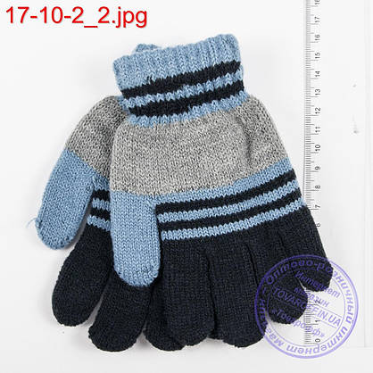 Оптом рукавиці трикотажні для хлопчиків 5, 6, 7, 8 років - №17-10-2, фото 2