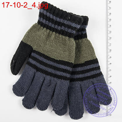Оптом рукавиці трикотажні для хлопчиків 5, 6, 7, 8 років - №17-10-2, фото 4