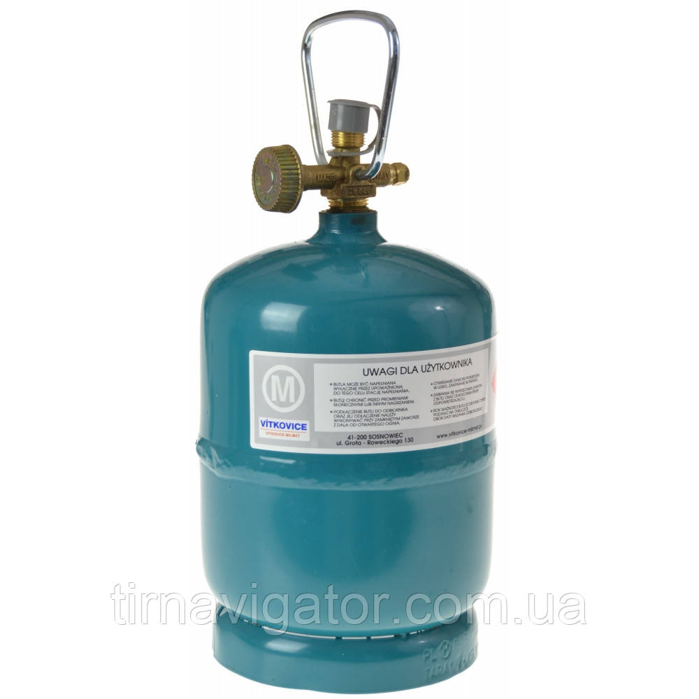Балон газовий 2.4л 1кг Vitkovice (G3/8LH 1.8кг)