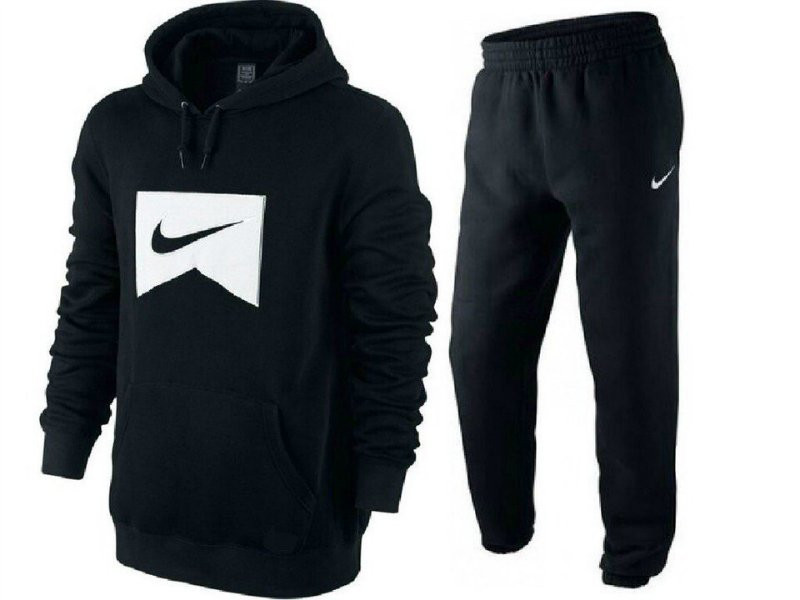 Чорний спортивний костюм кенгуру Nike (Найк) для тренувань
