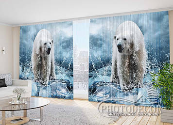Фото Штори "Білі ведмеді" 2,7м*5,0м (2 полотна по 2,5м), тасьма