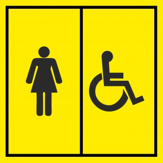 Табличка Туалет для жінок інвалідників, фото 1