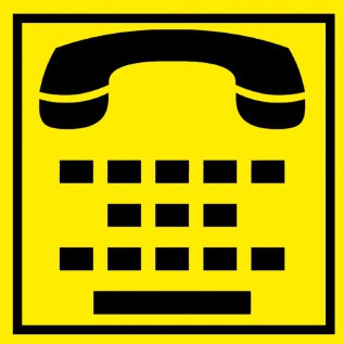 Табличка Телефон для людей із порушенням слуху, фото 1