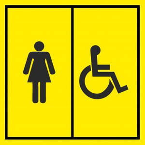 Табличка Туалет для жінок інвалідників