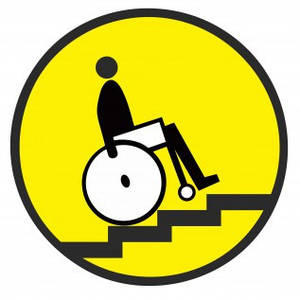 Наклейка Обережно! Драбина вгору
