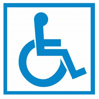 Табличка Зручності для інвалідів у кріслах-колясках