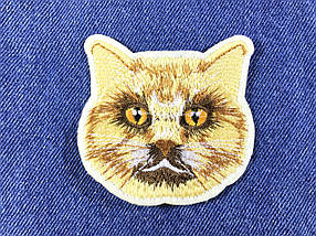 Нашивка голова кота 75х73 мм