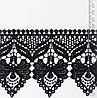 Мереживо КМС 9,5 см "Кружна квітка" чорне, фото 2