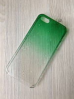 Чехол зеленый пластик iphone 5/5S с эффектом мокрых капель