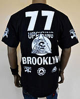 Чорна футболка thrasher brooklyn 77 logo