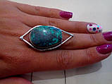 Кільце хризоколла в сріблі. Розмір 18,5. Індія!, фото 4