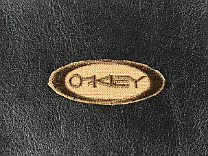 Нашивка окkey колір коричневий 50х20 мм, фото 1