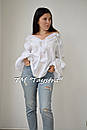 Вишиванка льон, етно, стиль бохо шик, блузка з вишивкою, вишиванка, Bohemian, біла блуза з вишивкою, фото 5