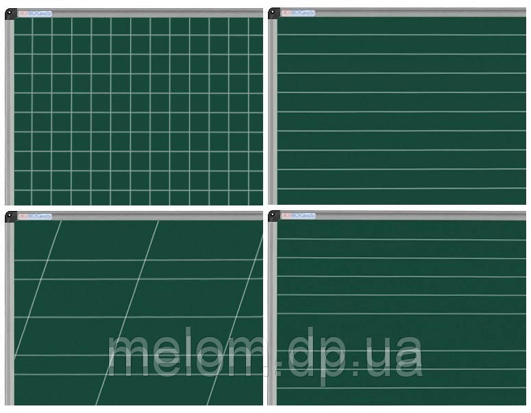 Доска для мела магнитная 90х120 см в алюминиевой раме UkrBoards. Крейдова зелена дошка у рамці - фото 3 - id-p28147943