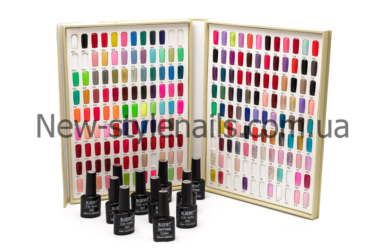 Гель-лаки Bluesky, 10 мл колір чорний,білий