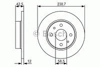 Диск тормозной передний ВАЗ 2108, 2109 Bosch