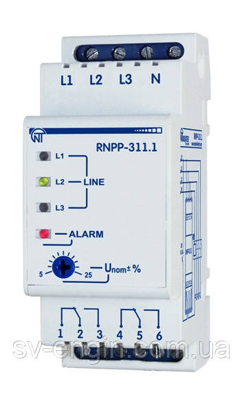 РНПП-311.1 (RNPP-311.1) — трифазне реле напруги