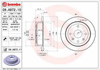 Диск тормозной задний Chevrolet Lacetti 1.6/1.8 16V Brembo