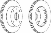 Диск тормозной передний Chevrolet Lacetti 1.6/1.8 16V Ferodo