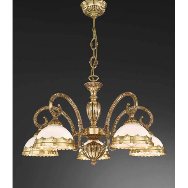 Люстра RECCAGNI ANGELO L 7960/5 oro fr./ bianco