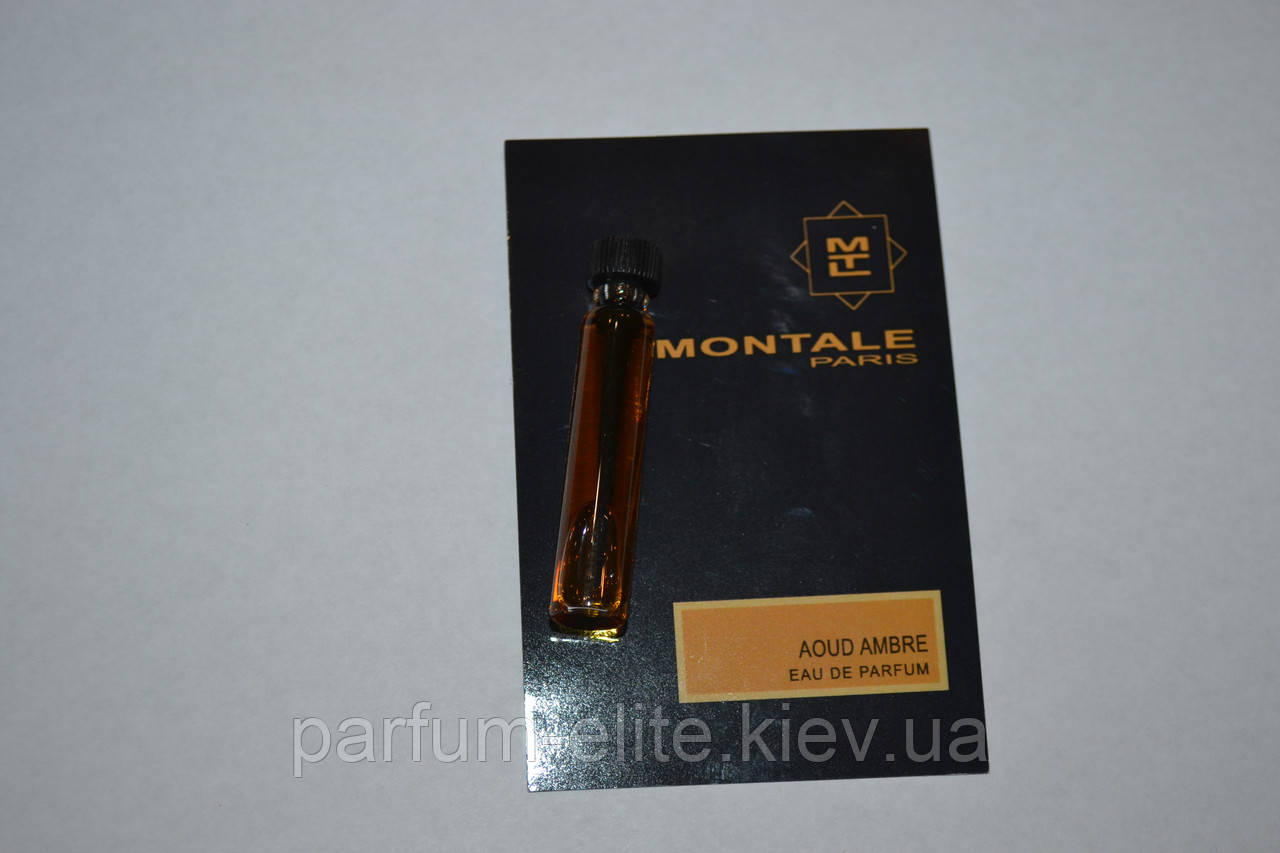 Пробник нішевої парфумованої води унісекс Montale Aoud Ambre 2ml