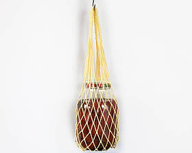 Натуральна сумка ручної роботи авоська - EcoGG - бавовняна, Розмір S - 5л, жовта